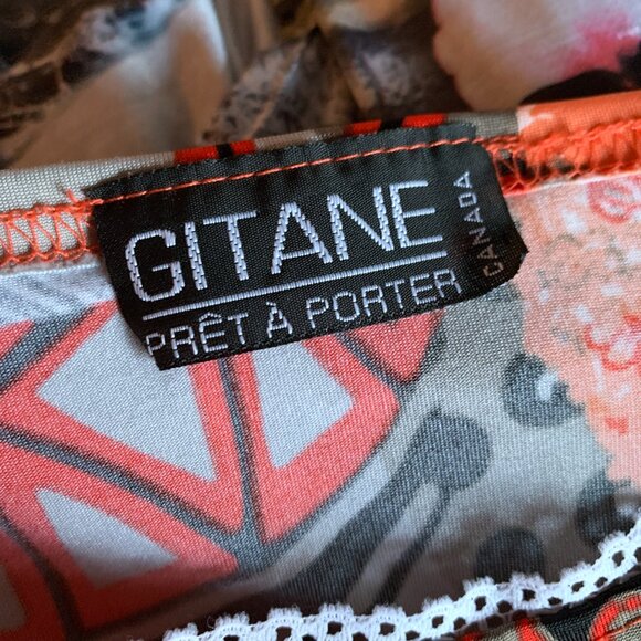 GITANE - Colorful Sleeveless Patchwork Dress - large - Picture 11 of 11